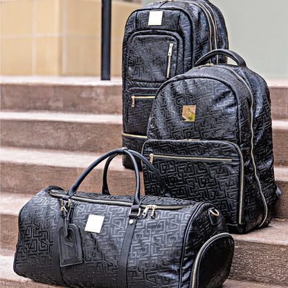 Sole Premise Monogram Leather 3 Bag Set (Signature Backpack, Commuter and Duffle Bag) - AVBL MRKT (6)
