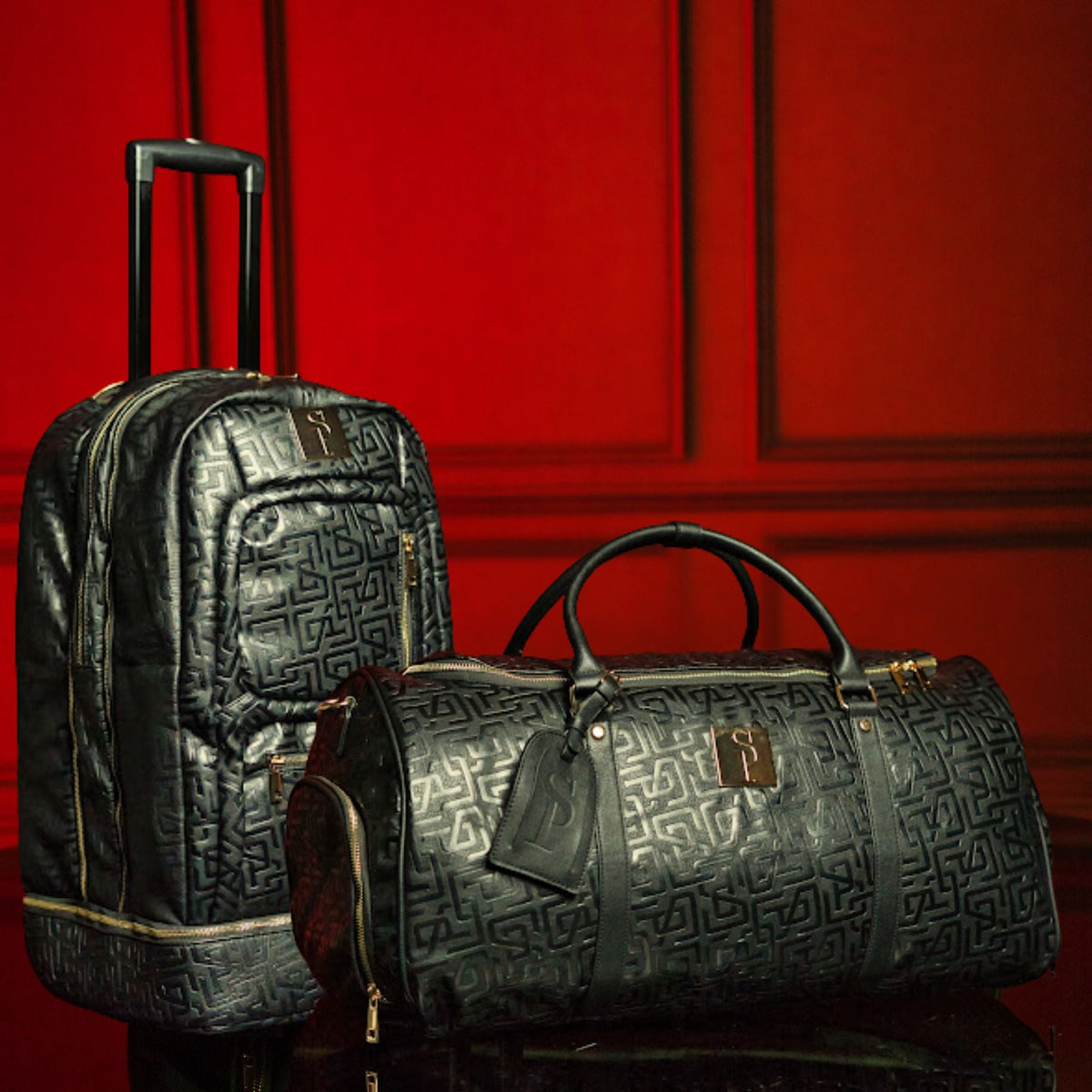 Sole Premise Monogram Leather Roller Bag Set (Signature Roller and Duffle) - AVBL MRKT (1)