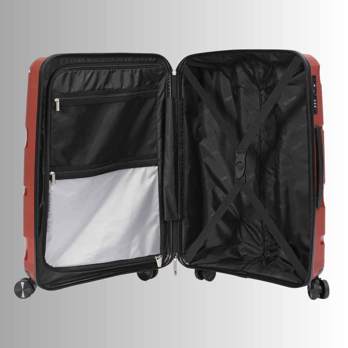 Sole Premise Red Hardcase Roller Luggage Set (28', 24' and 20') - AVBL MRKT (2)
