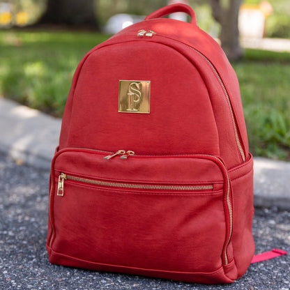 Sole Premise Red Leather Carrier Backpack - AVBL MRKT (5)