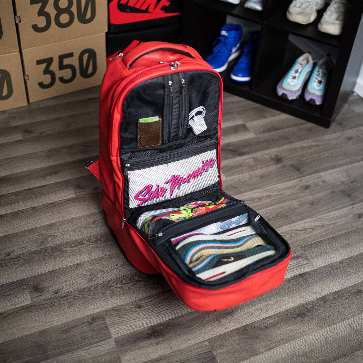 Sole Premise Red Leather Carry-On Roller Bag (Only 150 Made) - AVBL MRKT (4)