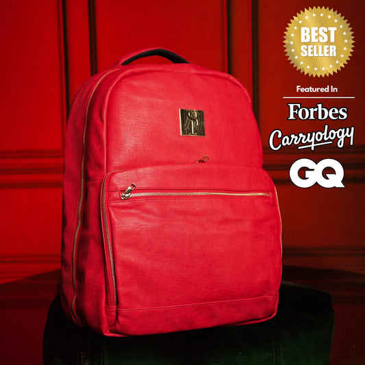 Sole Premise Red Leather Commuter Bag - AVBL MRKT (1)