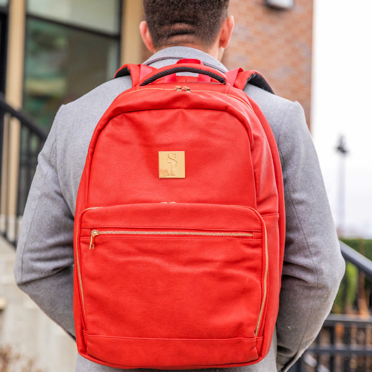 Sole Premise Red Leather Commuter Bag - AVBL MRKT (2)