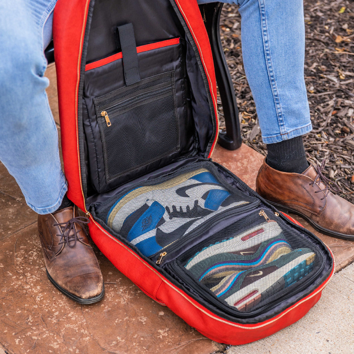 Sole Premise Red Leather Commuter Bag - AVBL MRKT (3)