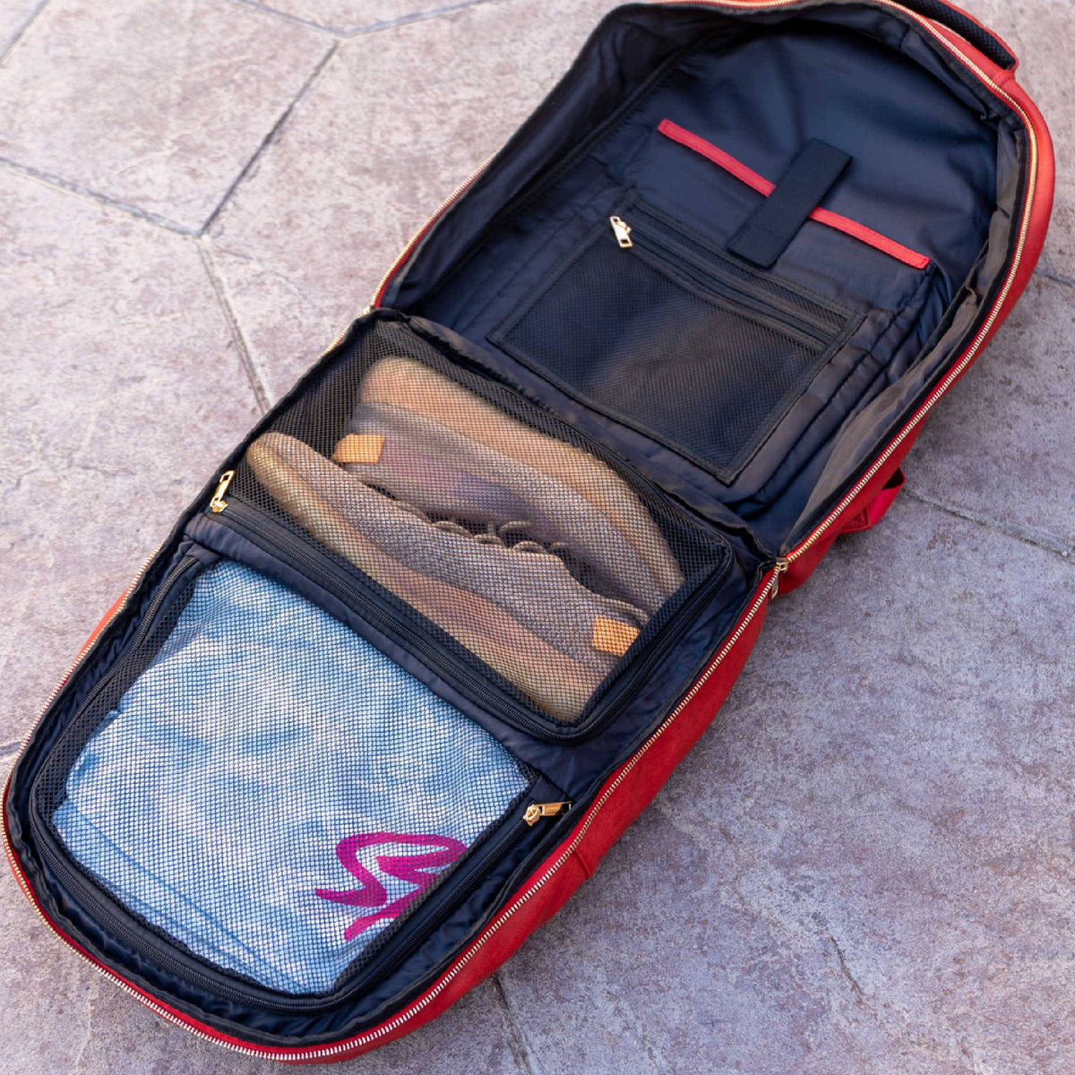 Sole Premise Red Leather Commuter Bag - AVBL MRKT (5)
