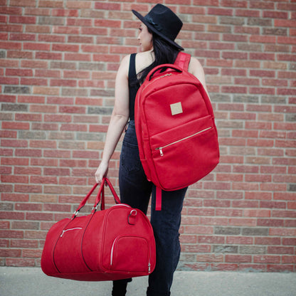 Sole Premise Red Leather Commuter Bag - AVBL MRKT (9)