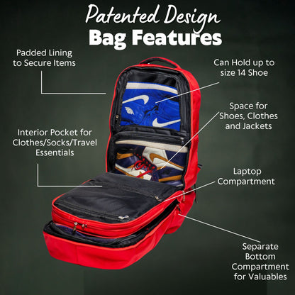 Sole Premise Red Leather Luxury Carry-On Patented Backpack (Only 300 Made) - AVBL MRKT (3)