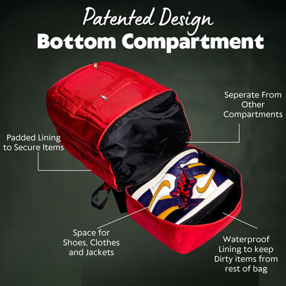 Sole Premise Red Leather Luxury Carry-On Patented Backpack (Only 300 Made) - AVBL MRKT (5)