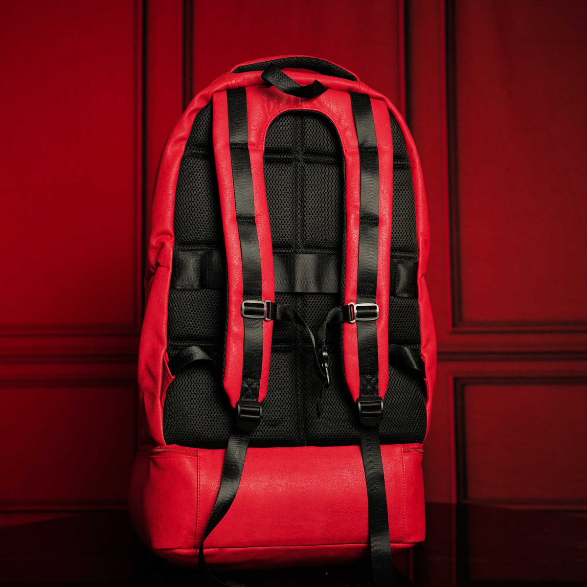 Sole Premise Red Leather Luxury Carry-On Patented Backpack (Only 300 Made) - AVBL MRKT (7)