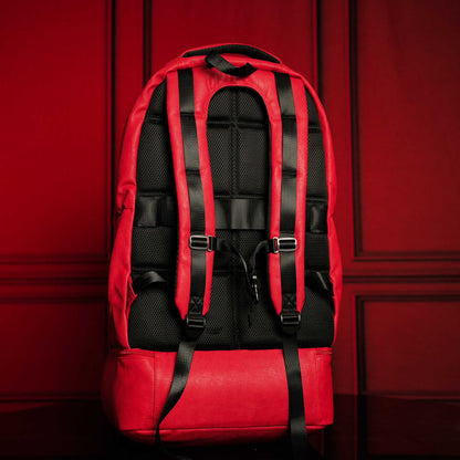 Sole Premise Red Leather Luxury Carry-On Patented Backpack (Only 300 Made) - AVBL MRKT (7)