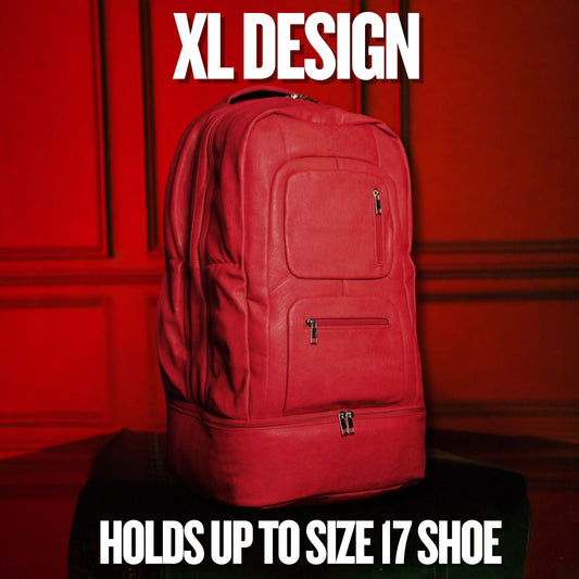 Sole Premise Red Leather Patented Shoe Bag (XL Design) *Holds Size 17 - AVBL MRKT (1)