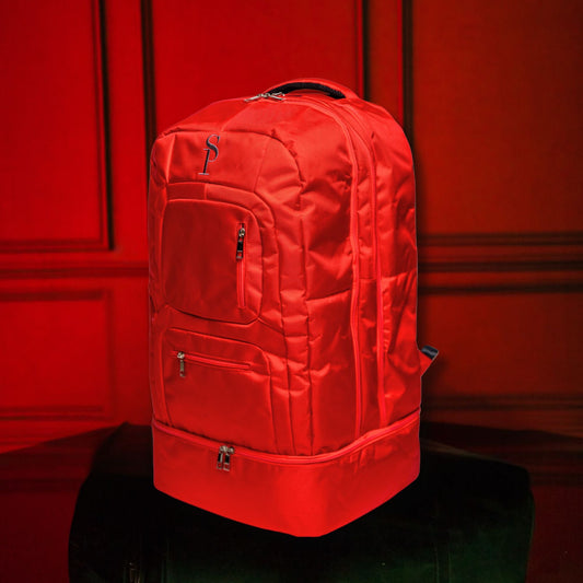 Sole Premise Red Polyester Carry-On Patented Backpack (Only 300 Made) - AVBL MRKT (1)