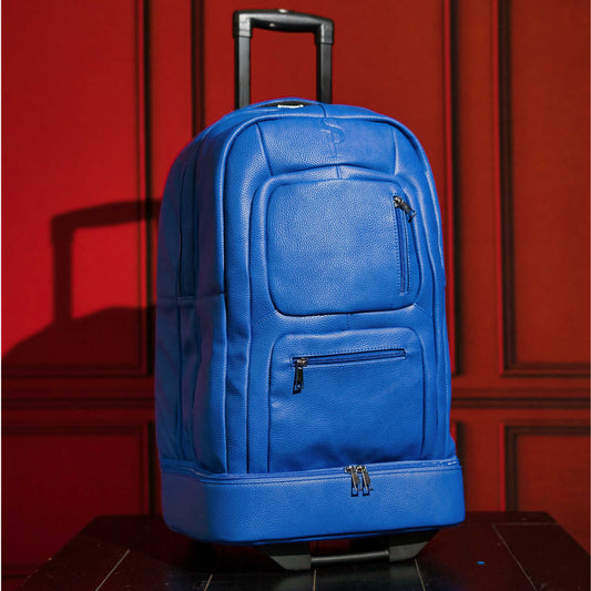Sole Premise Royal Blue Leather Carry-On Roller Bag (Only 150 Made) - AVBL MRKT (1)