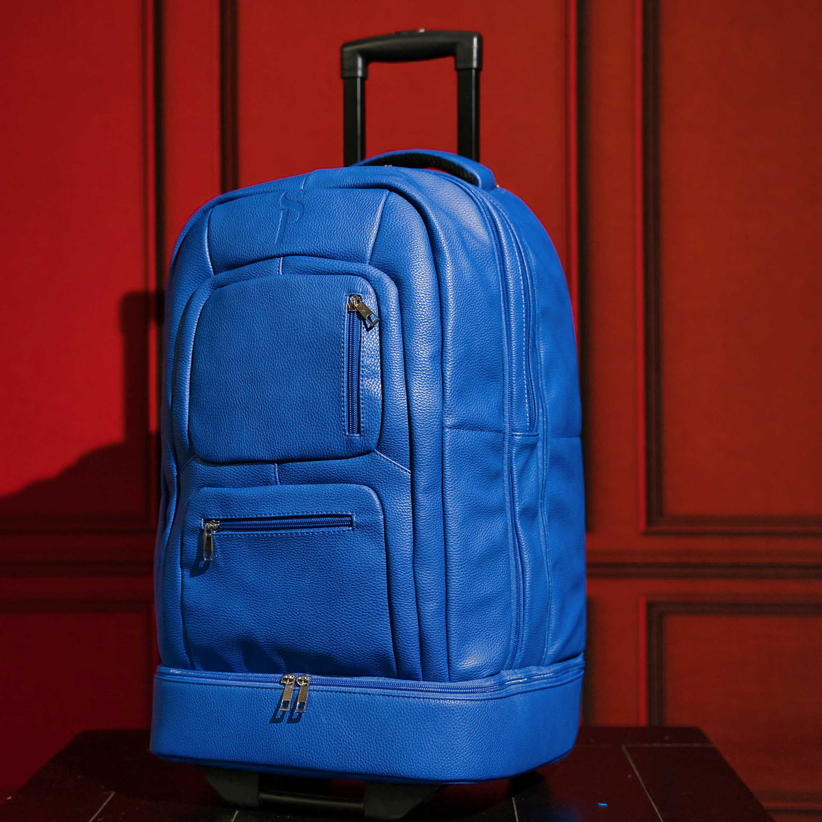 Sole Premise Royal Blue Leather Carry-On Roller Bag (Only 150 Made) - AVBL MRKT (7)