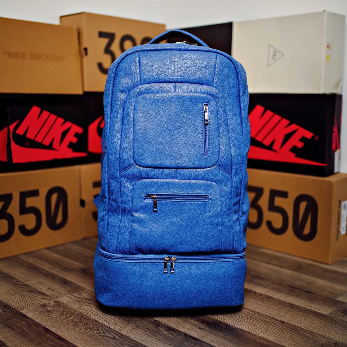 Sole Premise Royal Blue Leather Carryon Bag (XL Design) *Holds Size 17 - AVBL MRKT (4)