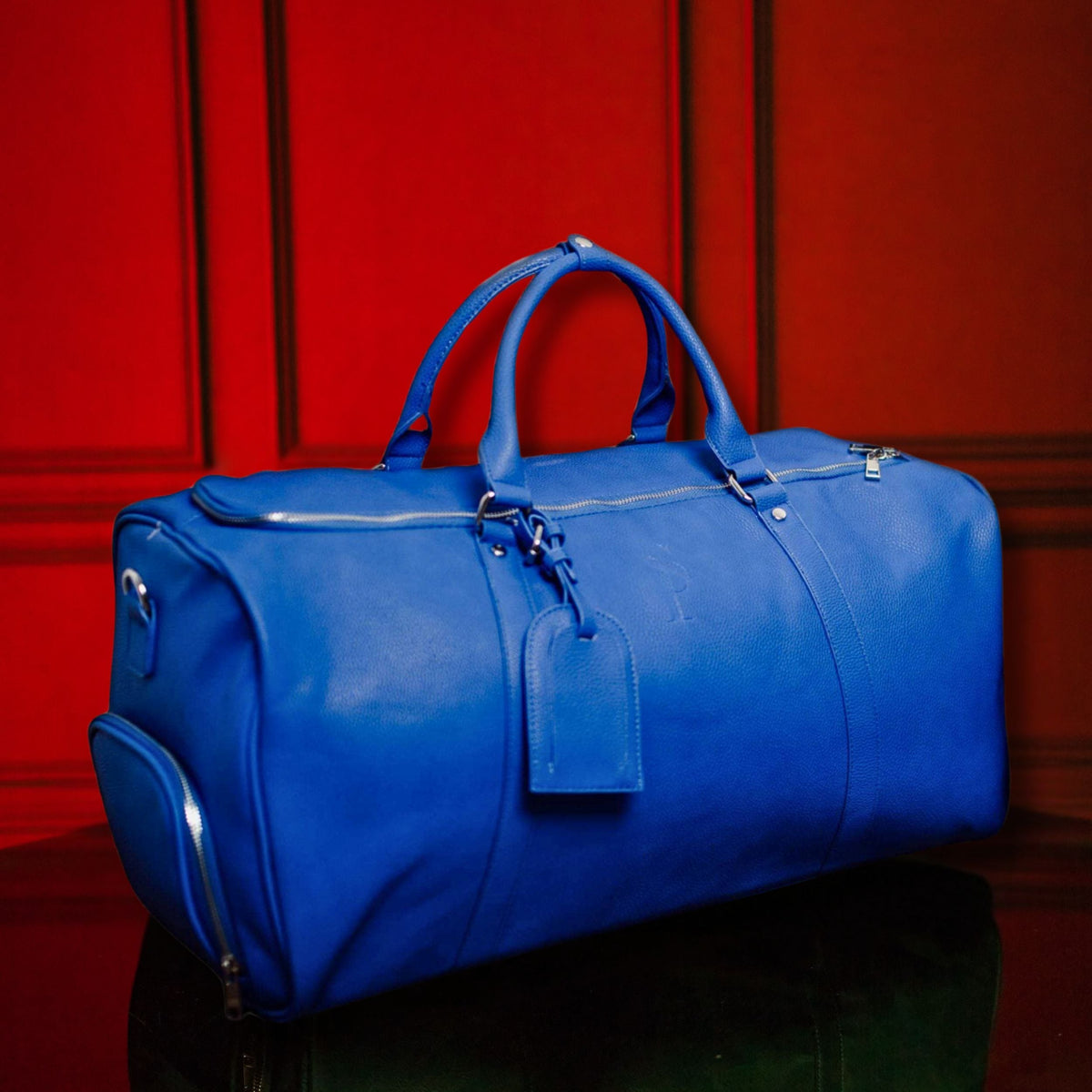 Sole Premise Royal Blue Leather Duffle Bag - AVBL MRKT (1)