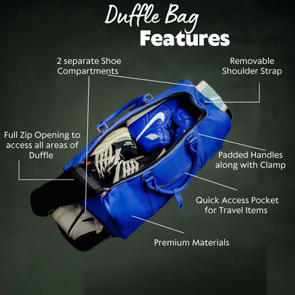 Sole Premise Royal Blue Leather Duffle Bag - AVBL MRKT (4)