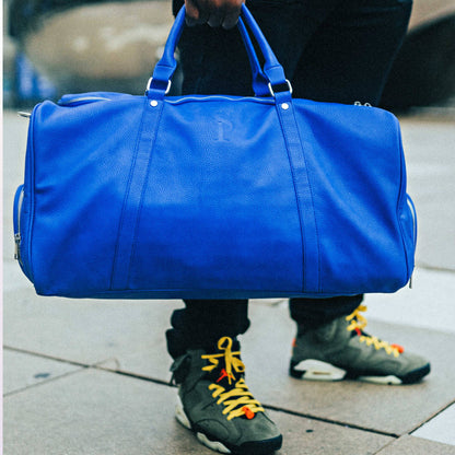 Sole Premise Royal Blue Leather Duffle Bag - AVBL MRKT (6)