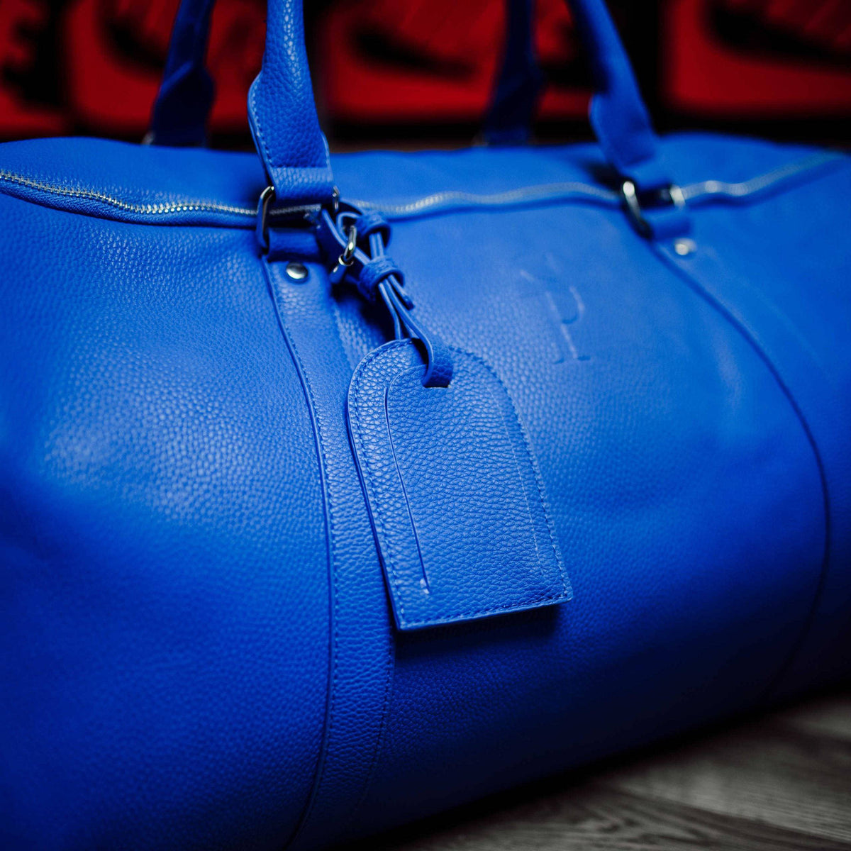 Sole Premise Royal Blue Leather Duffle Bag - AVBL MRKT (7)