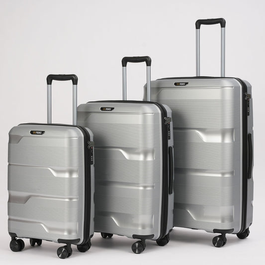 Sole Premise Silver Hardcase Roller Luggage Set (28', 24' and 20') - AVBL MRKT (1)