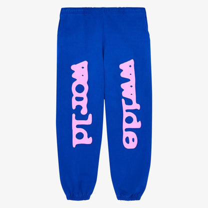 Sp5der 'Beluga' Sweatpants Blue (FW23) [SP5-BLPINK-SW] Casual Fashion Bottoms for Unisex Adult Mens Hypebeast - AVBL MRKT (1)