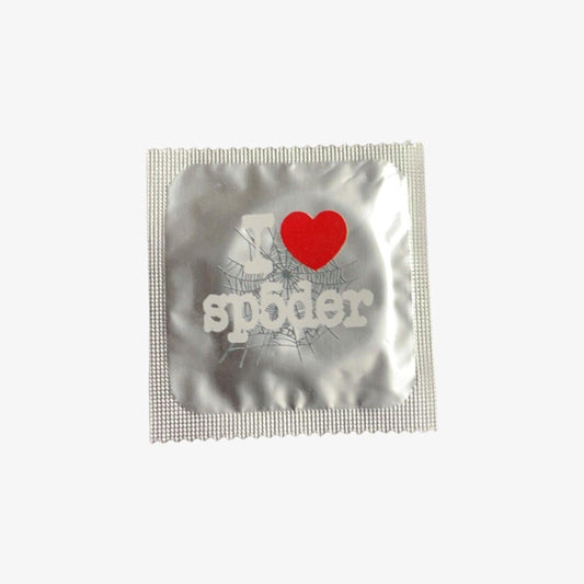 Sp5der Cond*m 'I Love Sp5der' (FW23) Silver - AVBL MRKT (1)