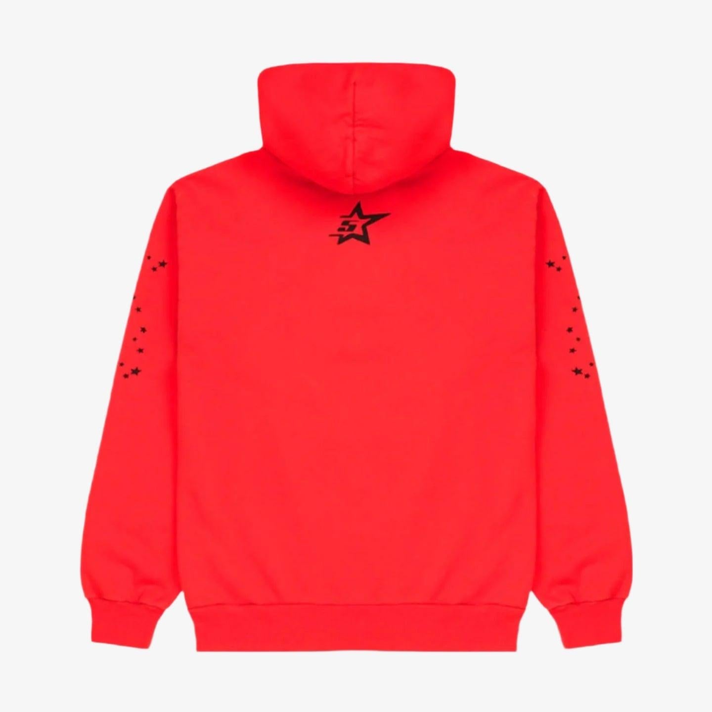 Sp5der 'P*NK V2' Pullover Hoodie Red (SS24) [M01SS001P2RY] Casual Fashion Hooded Sweater for Unisex Adult Mens Hypebeast - AVBL MRKT (2)