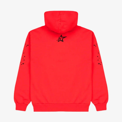Sp5der 'P*NK V2' Pullover Hoodie Red (SS24) [M01SS001P2RY] Casual Fashion Hooded Sweater for Unisex Adult Mens Hypebeast - AVBL MRKT (2)