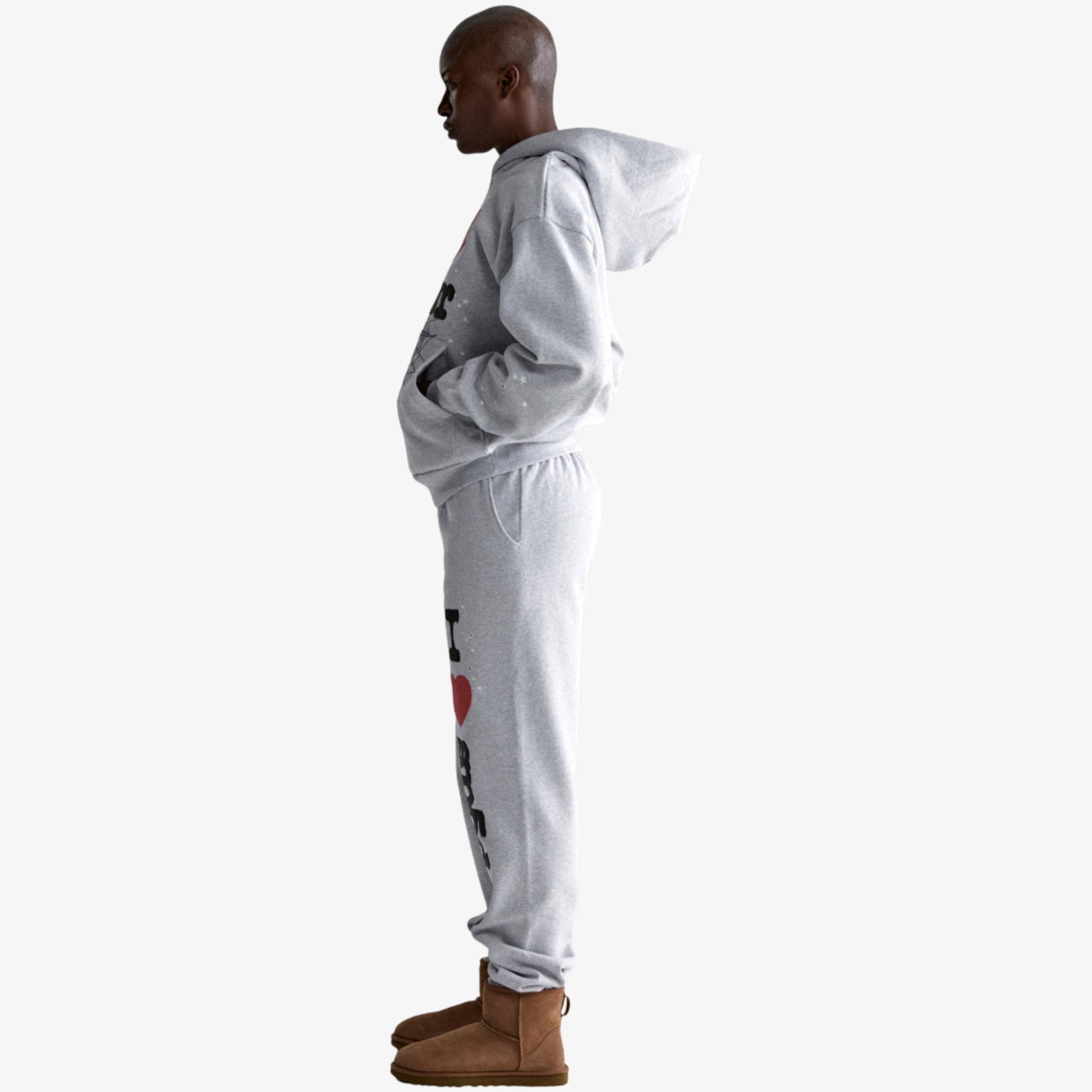 Sp5der 'Souvenir / I Love' Pullover Hoodie Heather Grey (FW24) [SS18FW24HGR] Casual Fashion Hooded Sweater for Unisex Adult Mens Hypebeast - AVBL MRKT (9)