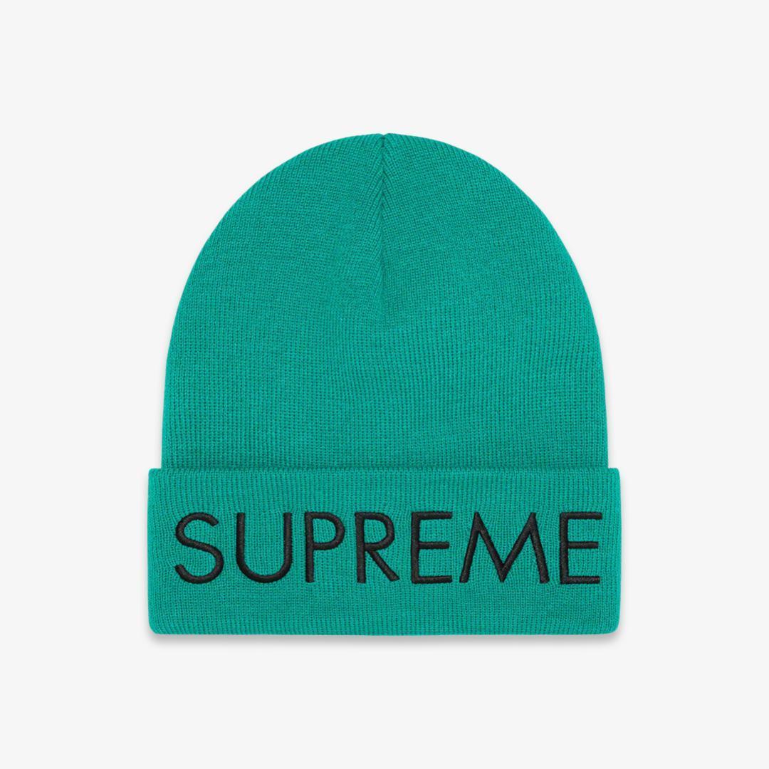 Supreme Beanie 'Capital' Dark Aqua (FW22) [FW22BN15-DARK-AQUA] Casual Fashion Warm Cozy Hat for Unisex Adult Mens Womens Kids GS Youth Hypebeast - AVBL MRKT (1)
