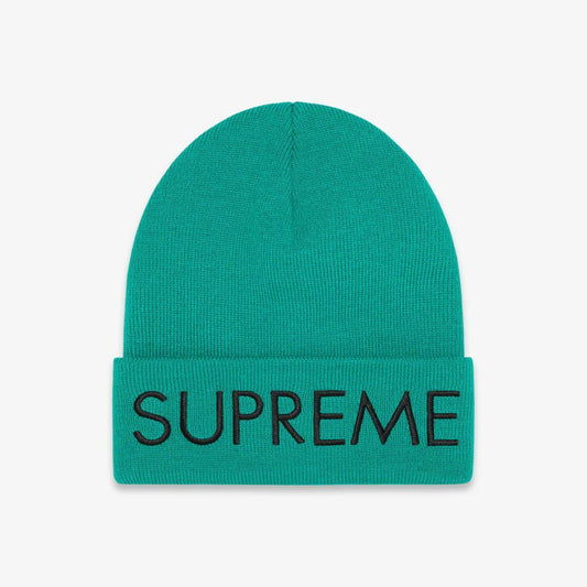 Supreme Beanie 'Capital' Dark Aqua (FW22) [FW22BN15-DARK-AQUA] Casual Fashion Warm Cozy Hat for Unisex Adult Mens Womens Kids GS Youth Hypebeast - AVBL MRKT (1)