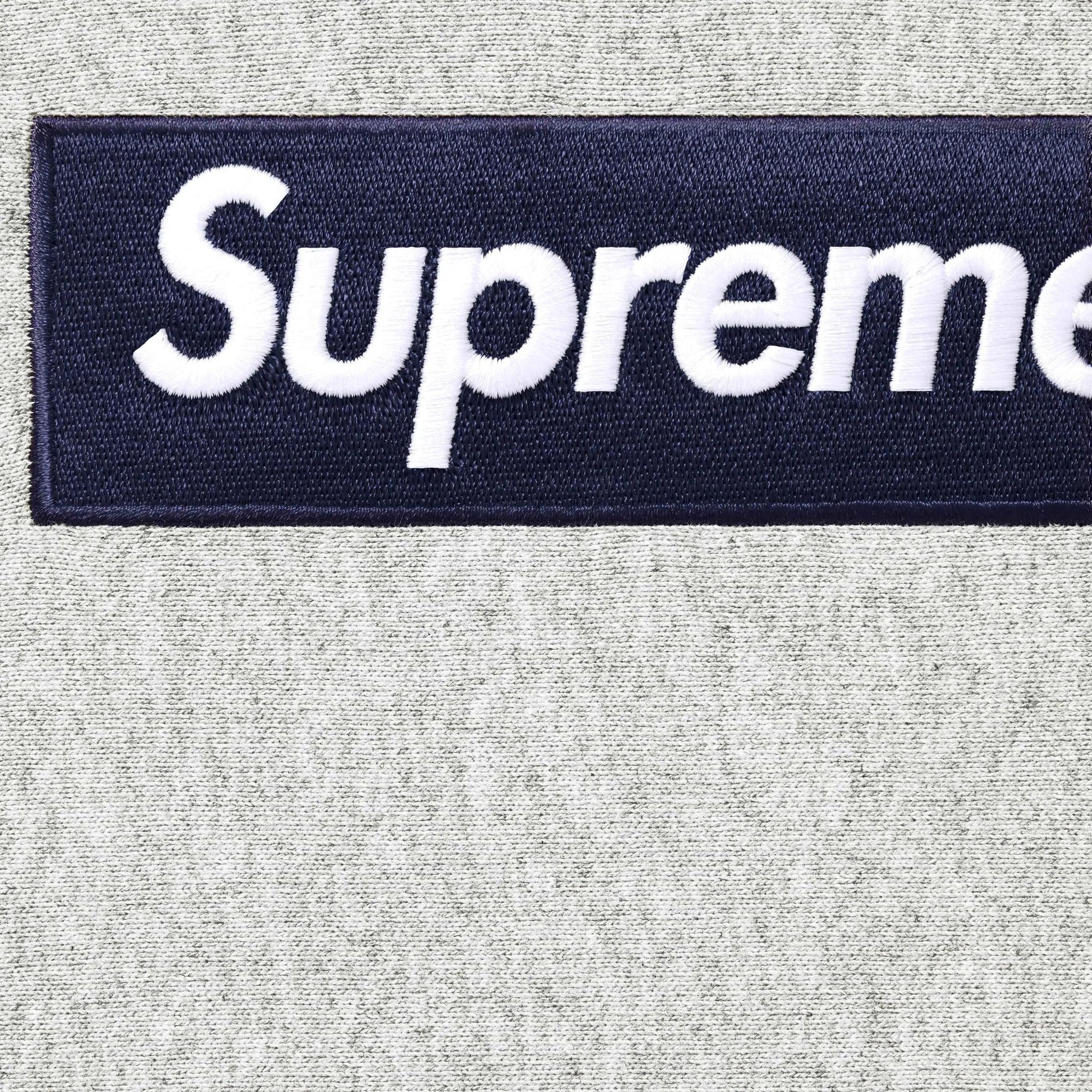 Supreme 'Box Logo' Pullover Hooded Sweatshirt Heather Grey / Navy Blue (FW25) [FW25SW14-HEATHER-GREY] Casual Fashion Hoodie Sweater for Unisex Adult Mens Hypebeast - AVBL MRKT (2)