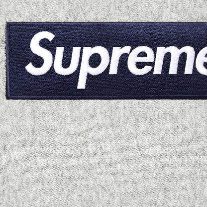 Supreme 'Box Logo' Pullover Hooded Sweatshirt Heather Grey / Navy Blue (FW25) [FW25SW14-HEATHER-GREY] Casual Fashion Hoodie Sweater for Unisex Adult Mens Hypebeast - AVBL MRKT (2)