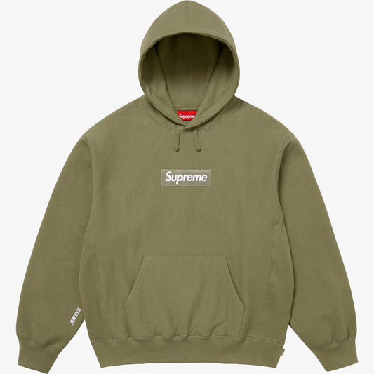 Supreme 'Box Logo' Pullover Hooded Sweatshirt Light Olive Green (FW25) [FW25SW14-LIGHT-OLIVE] Casual Fashion Hoodie Sweater for Unisex Adult Mens Hypebeast - AVBL MRKT (1)