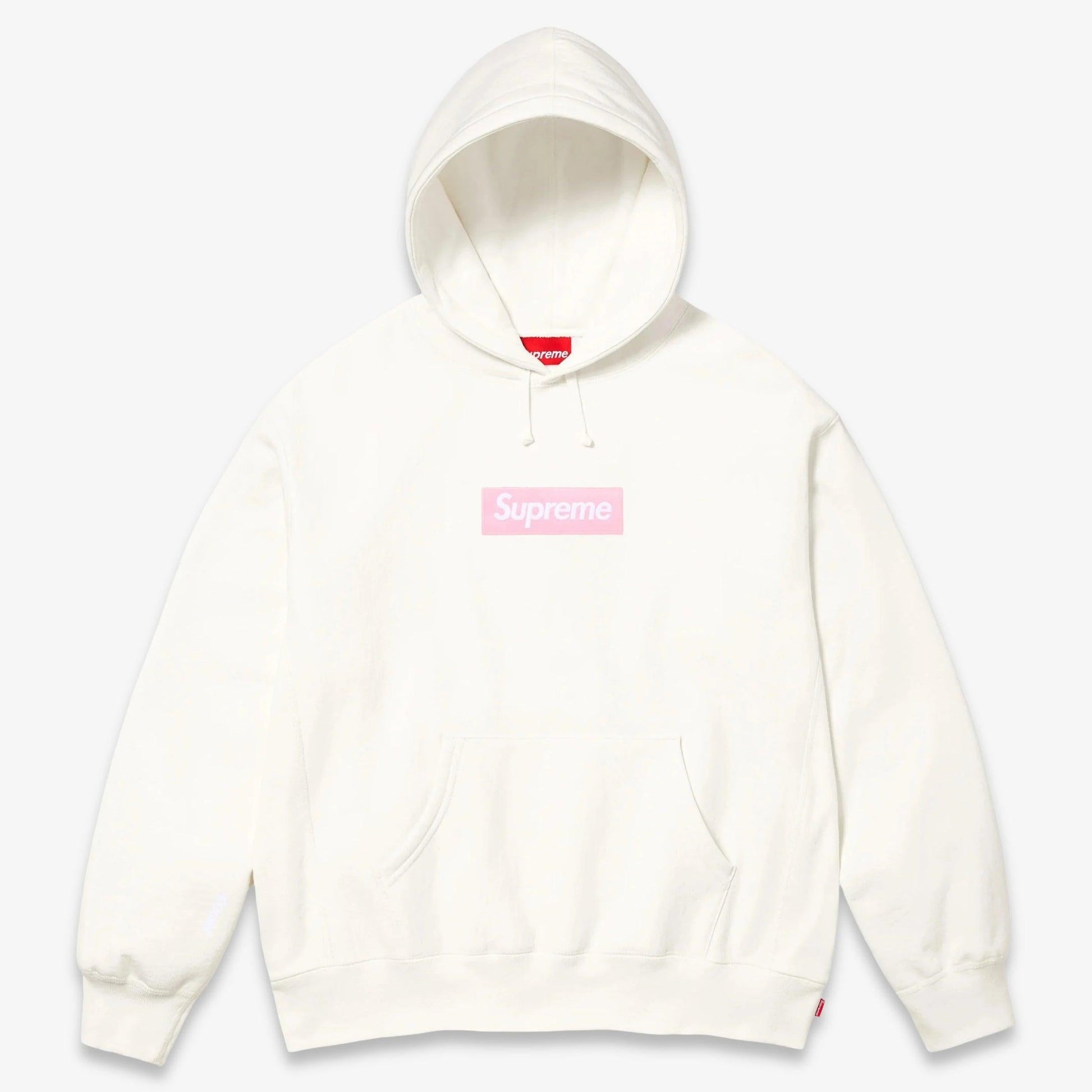Supreme 'Box Logo' Pullover Hooded Sweatshirt White / Pink (FW25) [FW25SW14-WHITE] Casual Fashion Hoodie Sweater for Unisex Adult Mens Hypebeast - AVBL MRKT (1)