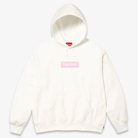 Supreme 'Box Logo' Pullover Hooded Sweatshirt White / Pink (FW25) [FW25SW14-WHITE] Casual Fashion Hoodie Sweater for Unisex Adult Mens Hypebeast - AVBL MRKT (1)