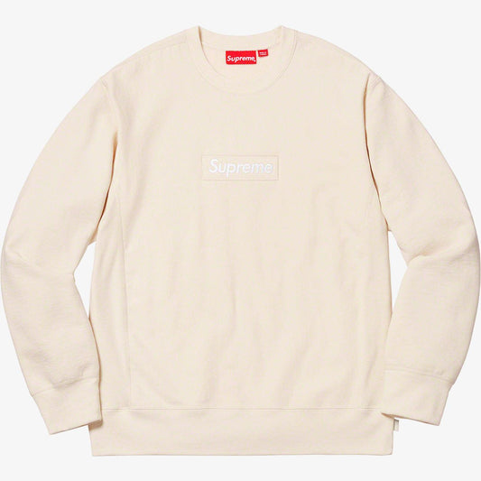 Supreme Crewneck Sweatshirt 'Box Logo' Natural (FW18) - AVBL MRKT (1)