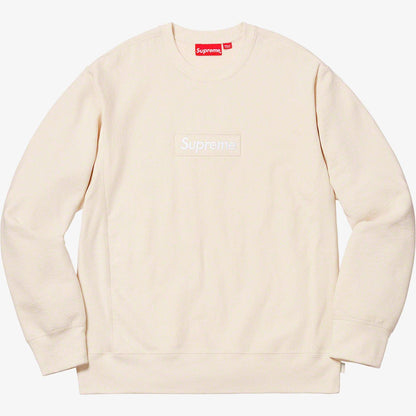 Supreme Crewneck Sweatshirt 'Box Logo' Natural (FW18) [FW18SW26-NATURAL] Casual Fashion Pullover Sweater for Unisex Adult Mens Hypebeast - AVBL MRKT (1)