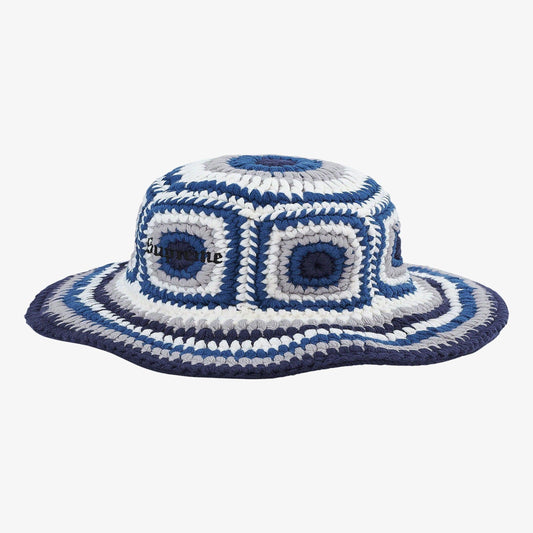 Supreme Crochet Crusher Navy Blue (FW20) [FW20H67-NAVY] Casual Fashion Beach Bucket Hat for Unisex Adult Mens Womens Kids GS Youth Hypebeast - AVBL MRKT (1)