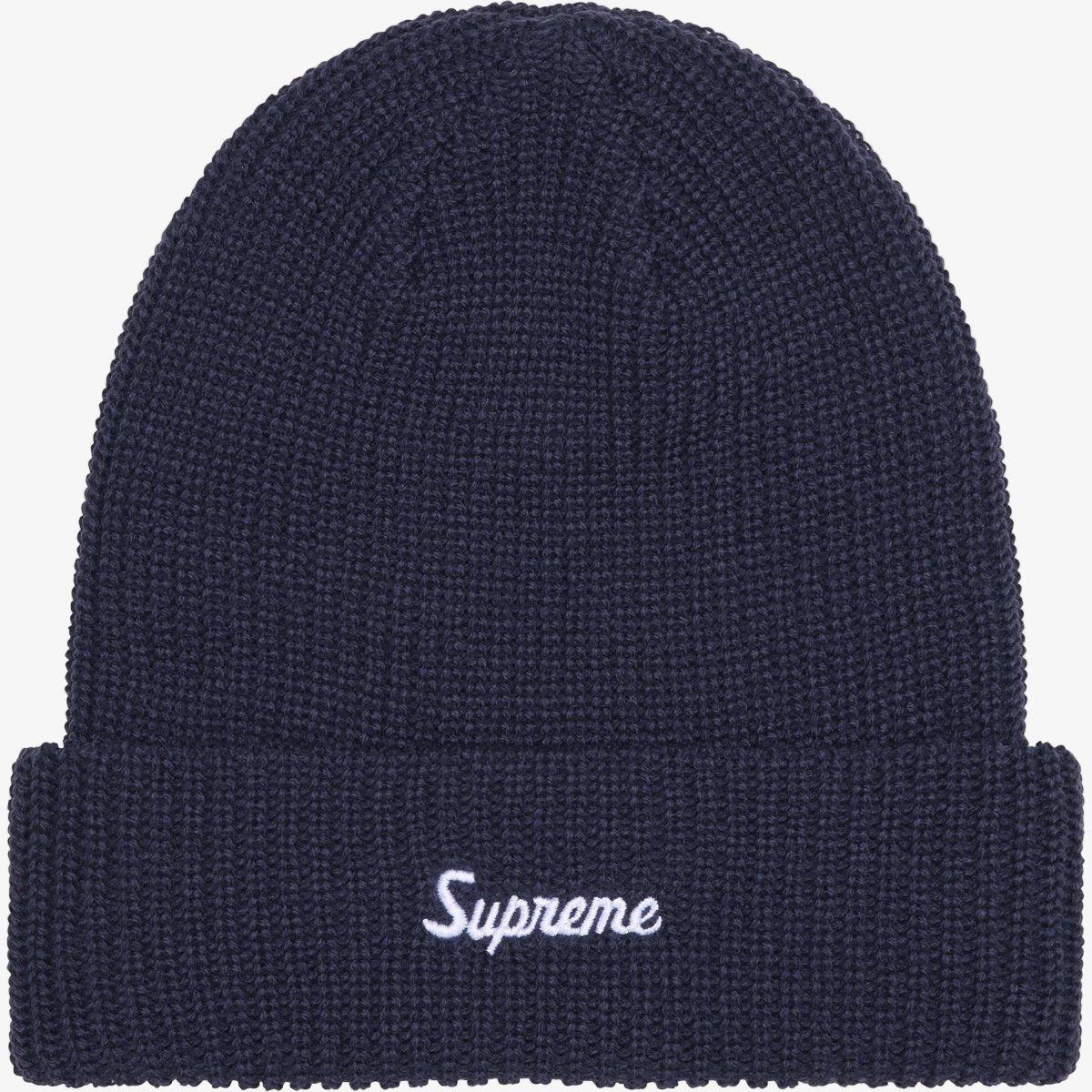 Supreme Loose Gauge Beanie Navy Blue (FW25) [FW24BN25-NAVY] Casual Fashion Warm Cozy Hat for Unisex Adult Mens Womens Kids GS Youth Hypebeast - AVBL MRKT (1)