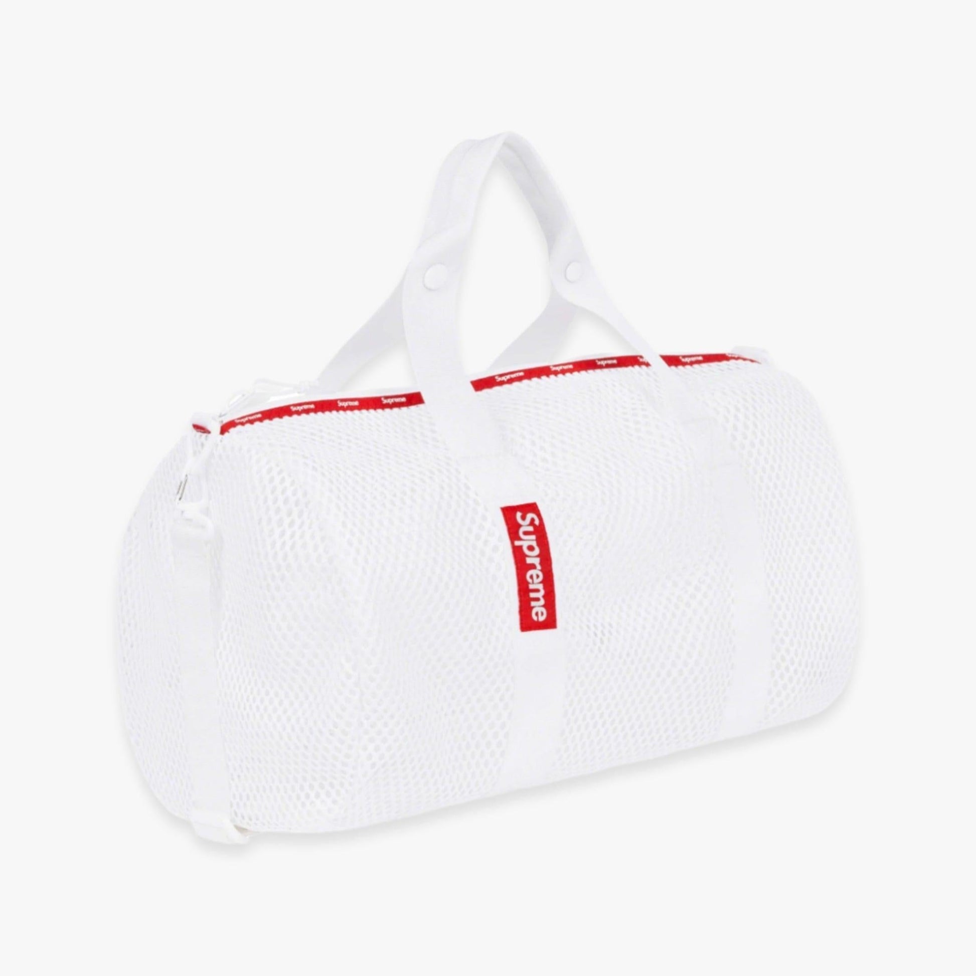 Supreme Mesh Duffle Bag White (SS23) [SS23B22-WHITE] Casual Fashion Travel Carry-On for Unisex Adult Mens Womens Kids GS Youth Hypebeast - AVBL MRKT (1)