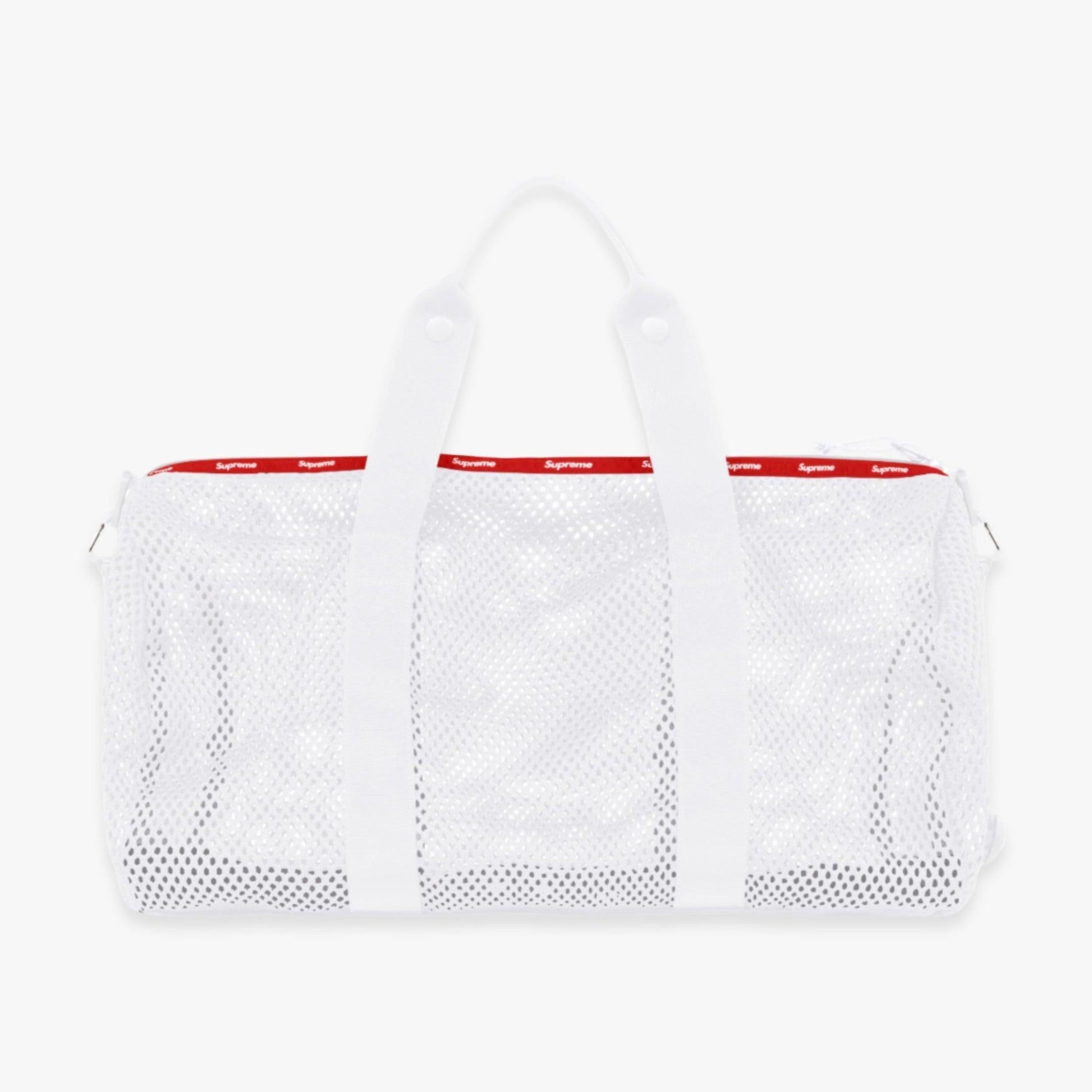 Supreme Mesh Duffle Bag White (SS23) [SS23B22-WHITE] Casual Fashion Travel Carry-On for Unisex Adult Mens Womens Kids GS Youth Hypebeast - AVBL MRKT (5)
