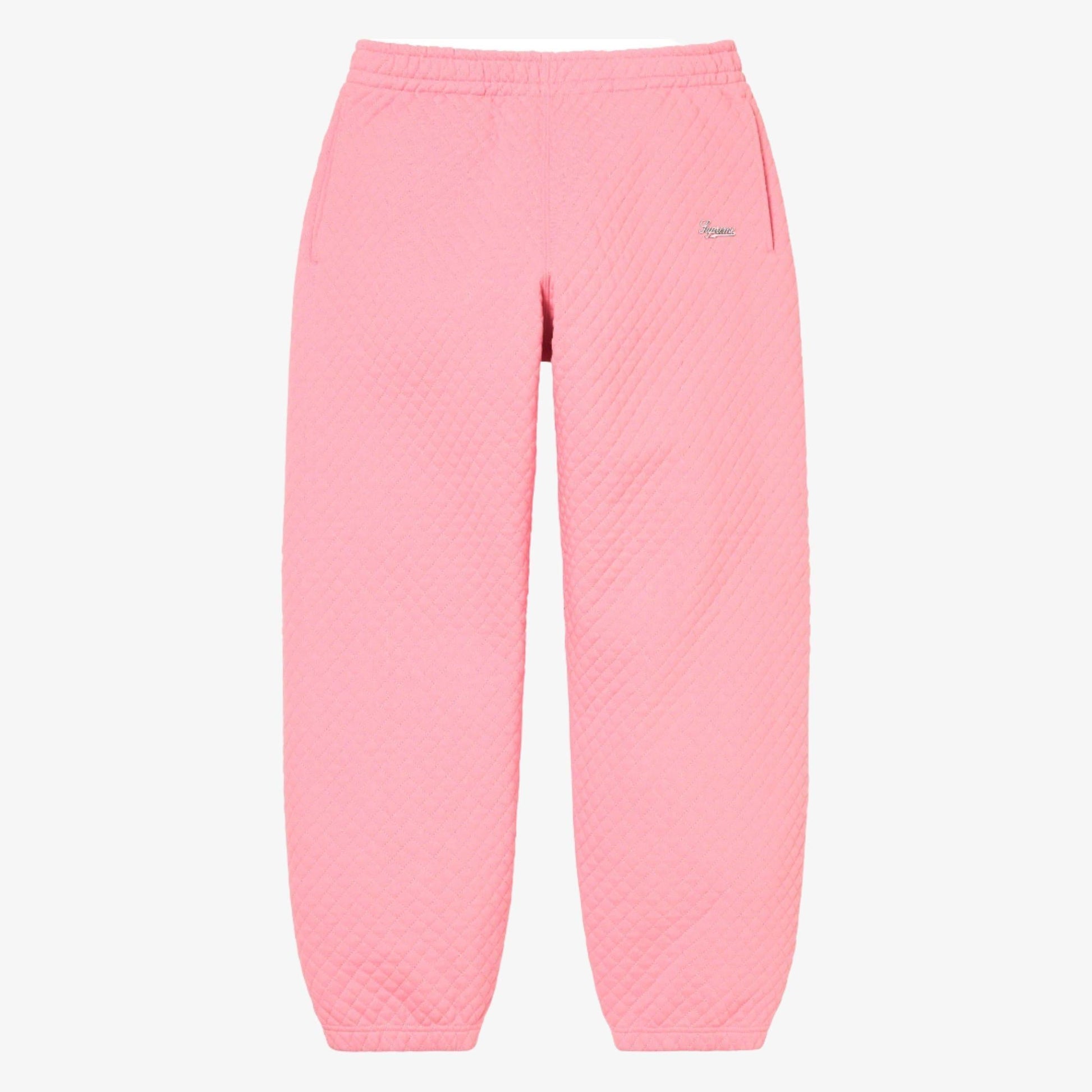 Supreme Micro Quilted Sweatpant Dusty Pink (SS23) [SS23P45-DUSTY-PINK] Casual Fashion Bottoms for Unisex Adult Mens Hypebeast - AVBL MRKT (1)