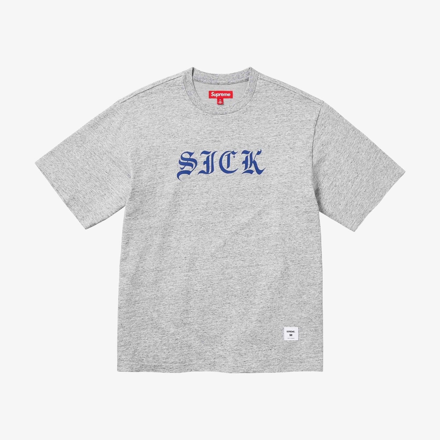 Supreme 'Sick' S/S Short Sleeve Top Heather Grey (SS24) [SS24KN67-HEATHER-GREY] Casual Fashion T-Shirt Tee for Unisex Adult Mens Hypebeast - AVBL MRKT (1)