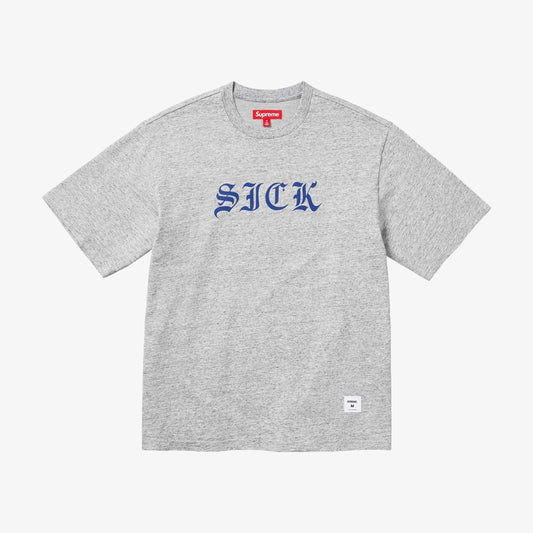 Supreme 'Sick' S/S Short Sleeve Top Heather Grey (SS24) [SS24KN67-HEATHER-GREY] Casual Fashion T-Shirt Tee for Unisex Adult Mens Hypebeast - AVBL MRKT (1)