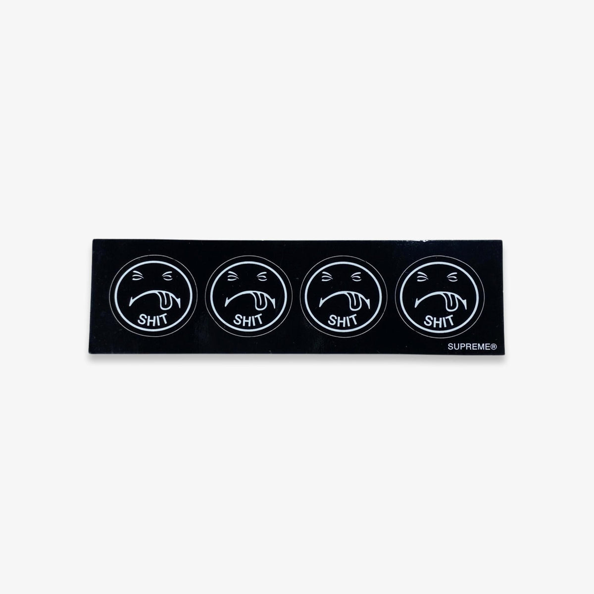 Supreme Sticker '4 Sh*t Face Strip' Black (FW17) - AVBL MRKT (1)