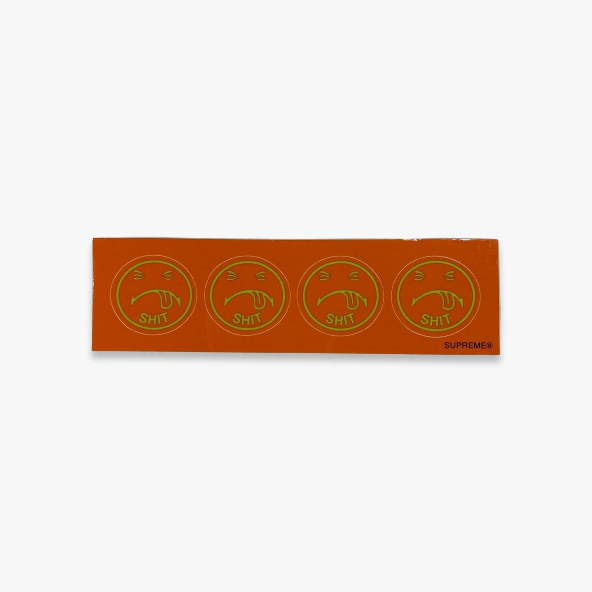 Supreme Sticker '4 Sh*t Face Strip' Orange (FW17) - AVBL MRKT (1)