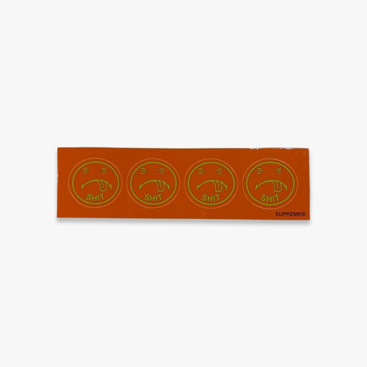 Supreme Sticker '4 Sh*t Face Strip' Orange (FW17) - AVBL MRKT (1)