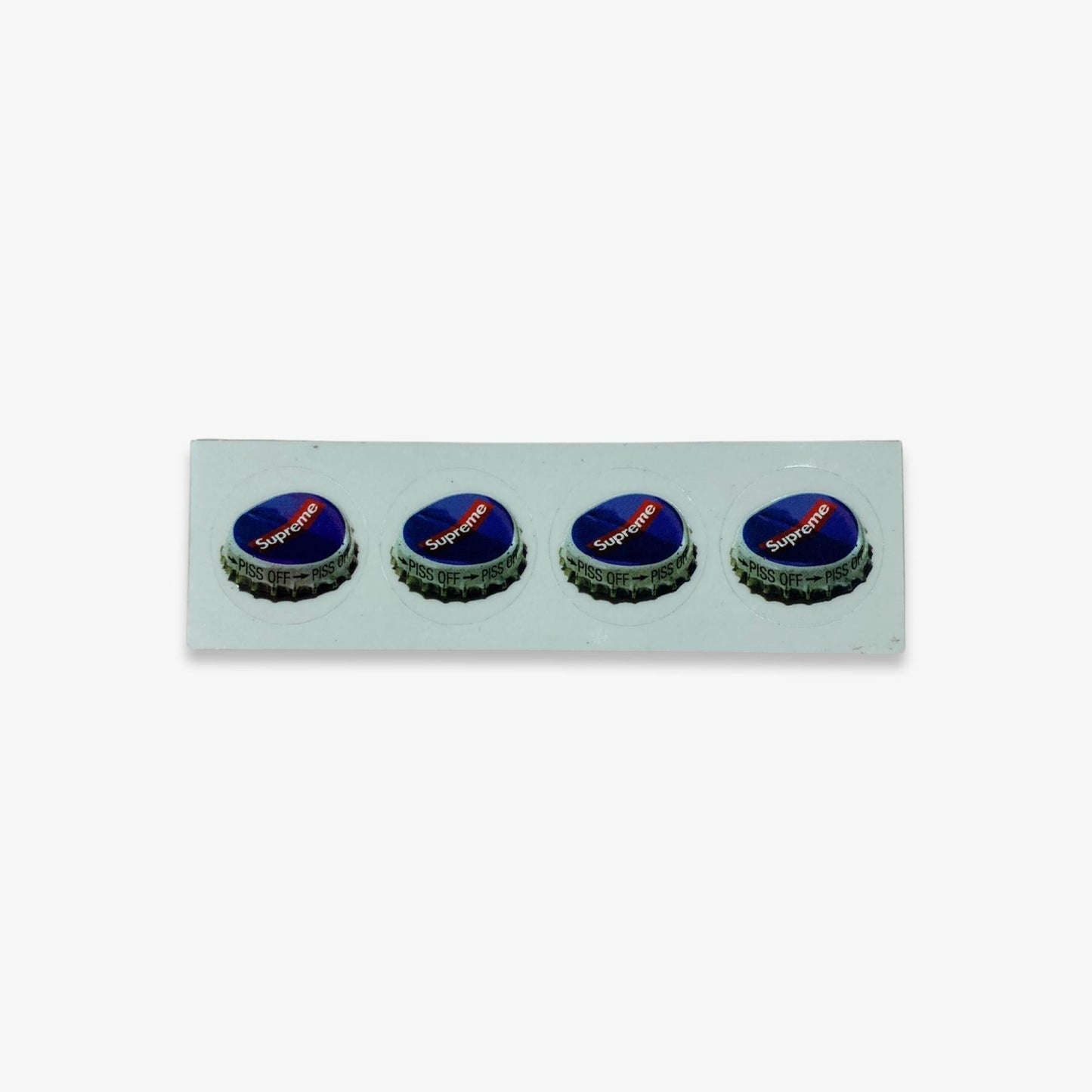 Supreme Sticker 'Bottle Caps' Blue (FW18) [480588200021-4ED3] Skateboard Vinyl Decal Graphic Artwork for Unisex Adult Mens Womens Kids GS Youth Hypebeast - AVBL MRKT (1)
