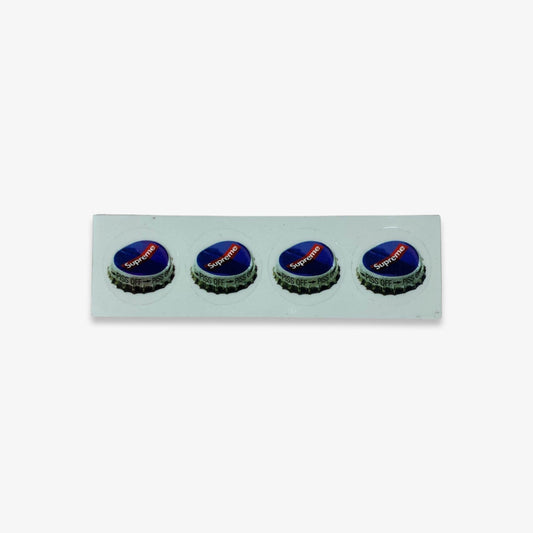 Supreme Sticker 'Bottle Caps' Blue (FW18) [480588200021-4ED3] Skateboard Vinyl Decal Graphic Artwork for Unisex Adult Mens Womens Kids GS Youth Hypebeast - AVBL MRKT (1)